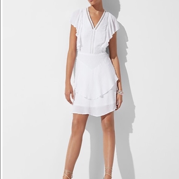 NWT Express Flutter Sleeve Fit & Flare Dress M - Picture 5 of 10